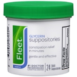 Fleet Glycerin Suppositories 24 Adult Size 