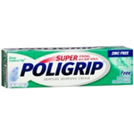 Super Poligrip Denture Adhesive Cream Zinc Free 1.4 oz 