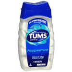 TUMS Pepperming Regular Strength 500- 150 Chewable Tablets 