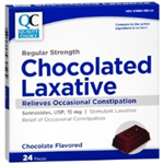 Quality Choice Chocolated Laxative Regular Strength 24 Pieces 